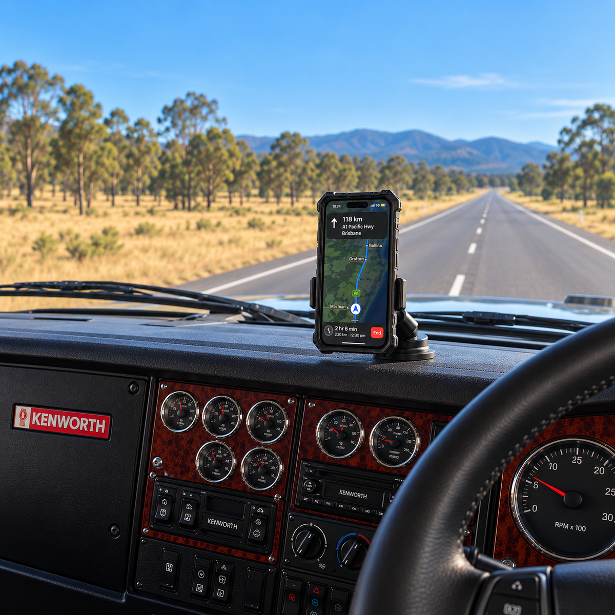 Truck N Co Rugged Magnetic iPhone 17 Pro Case – Truck Dashboard Mount