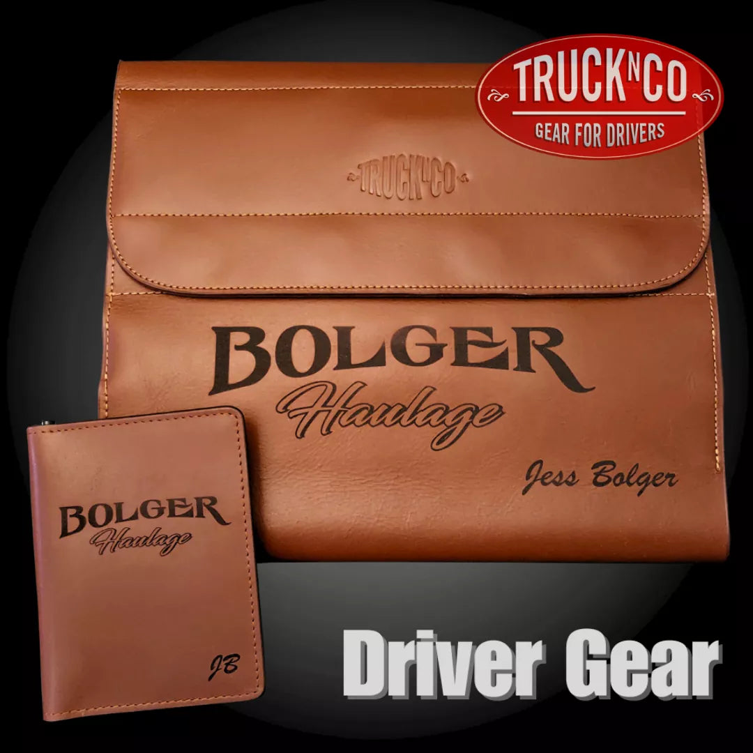 Trucknco Leather Log Book Cover Drivers Australia