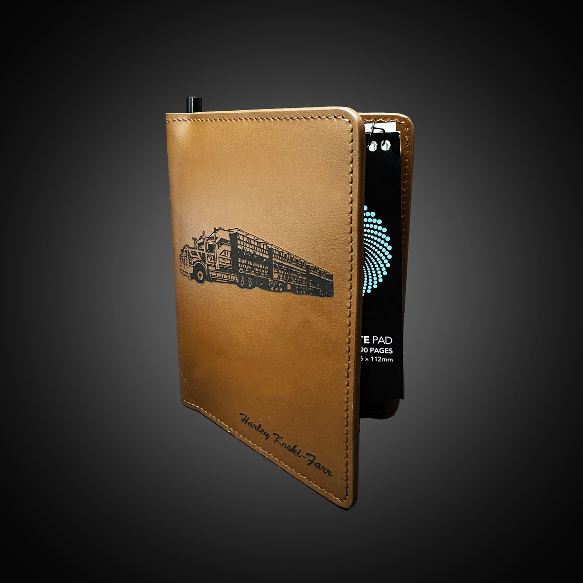 Trucknco Customise Leather notepad for drivers