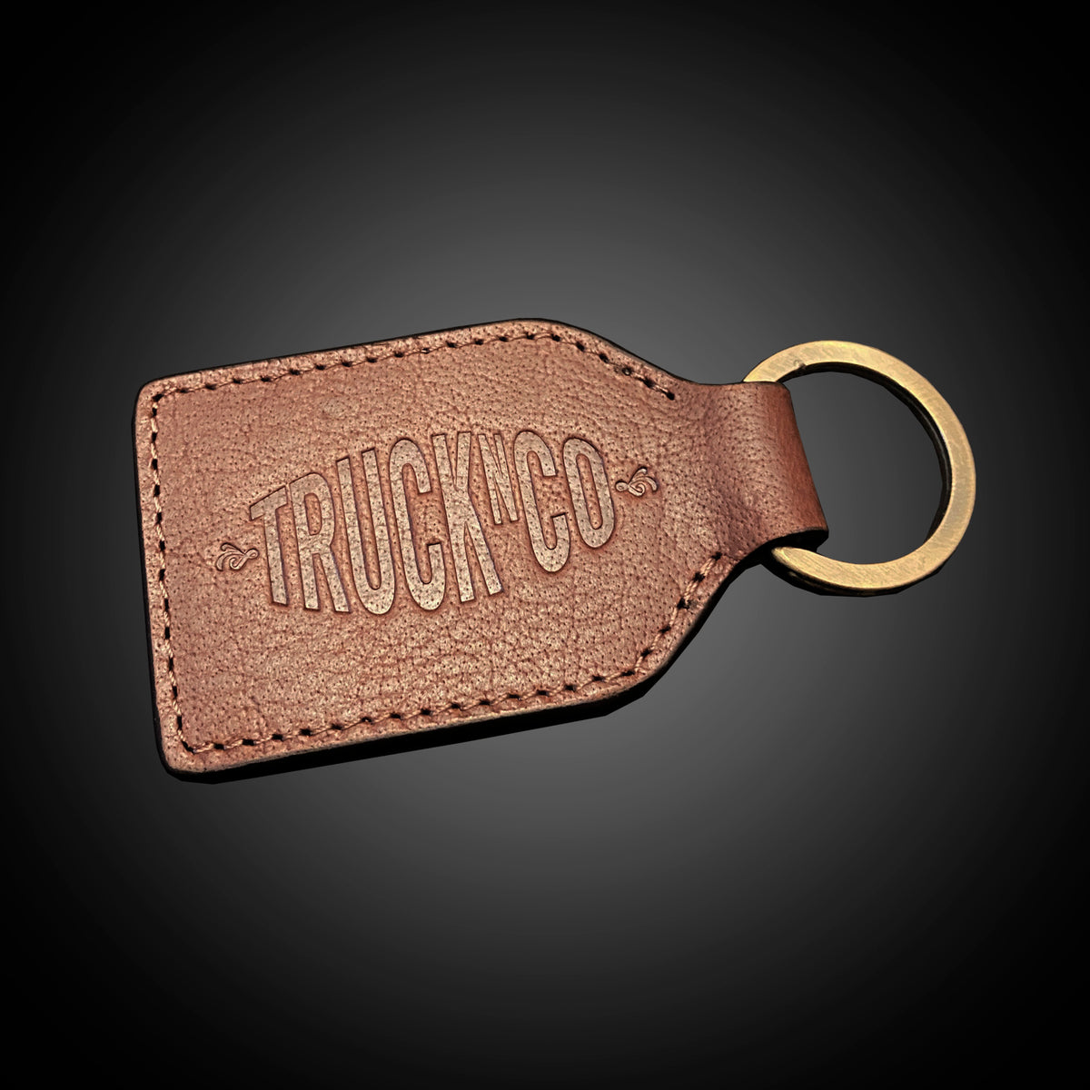 Trucknco leather key ring  personalise for truck drivers