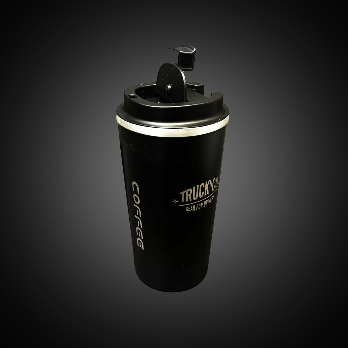Trucknco travel stainless mug for drivers